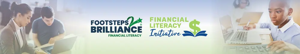 Footsteps2Brilliance logo and Financial Literacy Logo