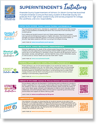 Superintendent's Initiative Flyer